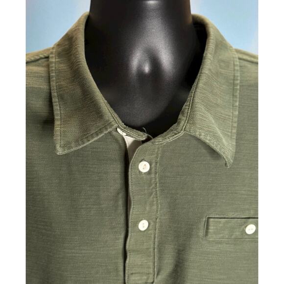 JACHS New York Men’s 2XL Polo Shirt Olive Green Stretch Cotton Blend Casual Wear - Picture 3 of 11